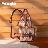 Wrangler Aztec Printed Callie Backpack - Tan
