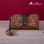 Montana West Embroidered Boot Scroll Wallet