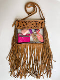 Hand Tooled Clear Purse Crossbody - Clear Stadium
