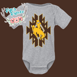 Wyoming Aztec Gray Onesie