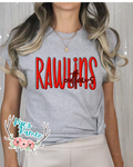 Rawlins Outlaws- Red Stacked- Tee- PREORDER