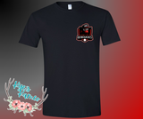 Rawlins Renegades- Front Left Chest and Full Back- Black Tee