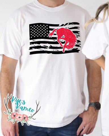 Outlaws Flag- Black- Tee- PREORDER