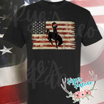 American Flag-Steamboat Tee- Comfort Colors