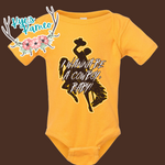 Wanna be a Cowboy- Gold Onesie