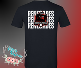 Rawlins Renegades- Full Front and Full Back- Black Tee