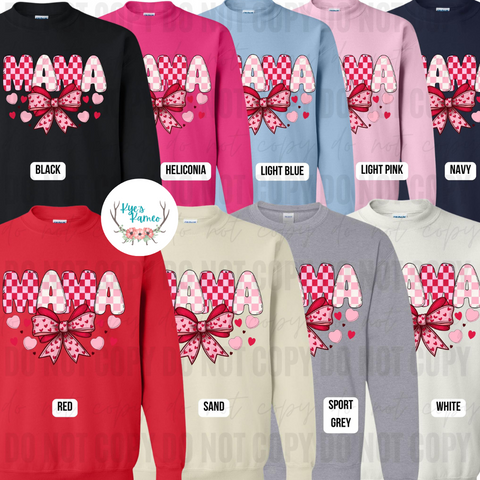 MAMA, ETC. Coquette Crewneck ONLY with Customizable Sleeves