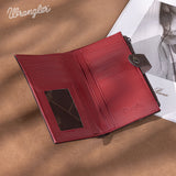 Wrangler Card Holder Bi-Fold Wallet - Coffee