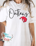 Outlaws Script- Black- Tee- PREORDER