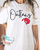 Outlaws Script- Black- Tee- PREORDER