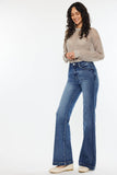 KanCan High Rise Wide Leg Flare- Dark