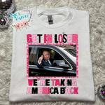 Get In Loser Crewneck- Pink