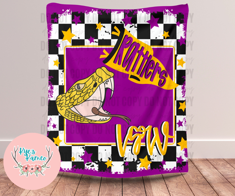 LSRV Rattlers- State Checker Blanket- PREORDER CLOSES NOV. 17TH