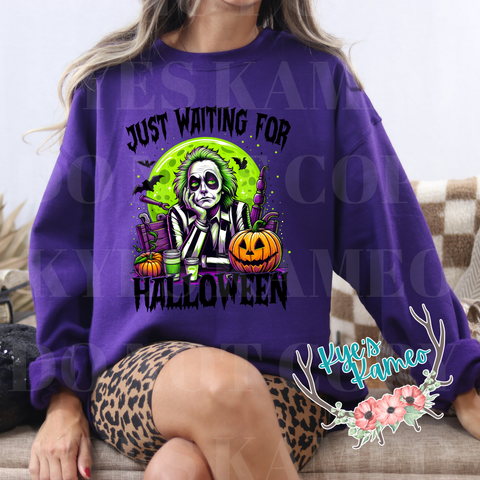 Just Waiting For Halloween Crewneck