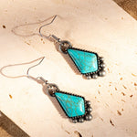 Rustic Couture's - Bohemian Tear Drop Stone Earrings