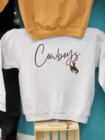 Cowboys Crewneck- Ash grey