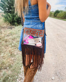 Hand Tooled Clear Purse Crossbody - Clear Stadium