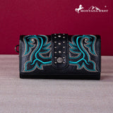 Montana West Embroidered Boot Scroll Wallet