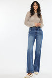 KanCan High Rise Wide Leg Flare- Dark