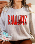 Rawlins Outlaws- Red Stacked- Crewneck- PREORDER