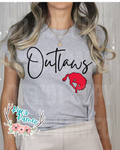 Outlaws Script- Black- Tee- PREORDER