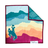 Summer Wyoming Cowboy | Reversible Towel Angler Time | Hand Towel