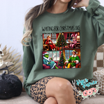 Waiting for Christmas Like- Military Green Crewneck