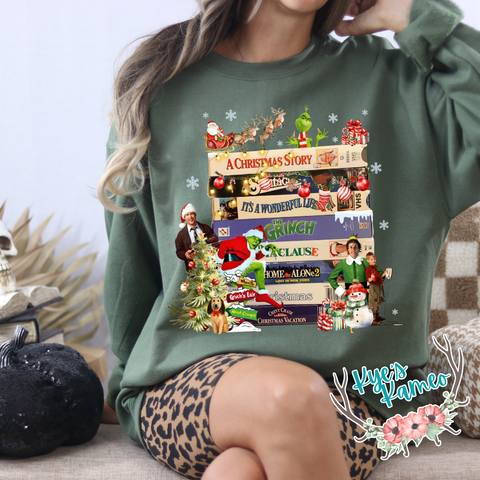 Christmas VHS Front Only-Crewneck