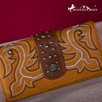 Montana West Embroidered Boot Scroll Wallet