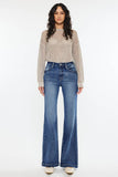 KanCan High Rise Wide Leg Flare- Dark
