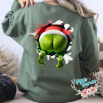 Green Man Front and Back- Crewneck