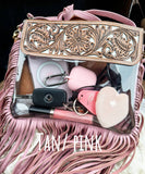 Hand Tooled Clear Purse Crossbody - Clear Stadium