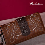 Montana West Embroidered Boot Scroll Wallet