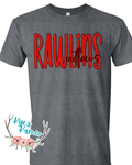 Rawlins Outlaws- Red Stacked- Tee- PREORDER