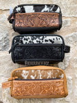 Cowhide | Tooled Leather Toiletry Makeup