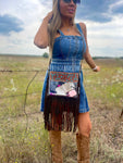 Hand Tooled Clear Purse Crossbody - Clear Stadium