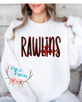 Rawlins Outlaws- Black Stacked- Crewneck- PREORDER