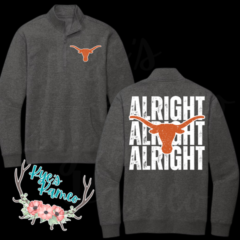Texas Longhorns 1/4 Zip Up- preorder