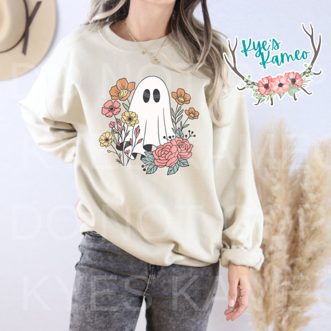 Floral Ghost Crewneck- PREORDER