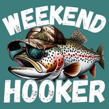 Weekend Hooker- Scuba Neck Ladies Hoodie