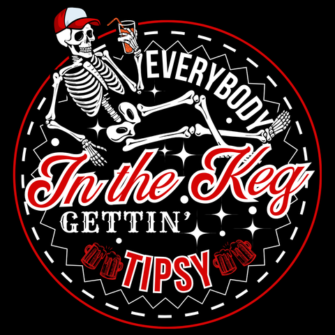 In the Keg, Getting Tipsy- Hoodie- Black/Red