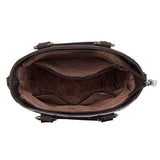 Montana West Tooled Floral Concealed Carry Tote Bag - Dark Brown