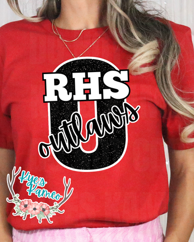Outlaws- Faux Sequin- Tee- PREORDER