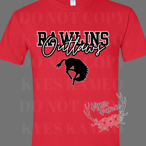 Rawlins Outlaws Tee- Red