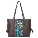 Trinity Ranch Hair-On Leather Studs Collection Concealed Carry Tote