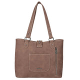Trinity Ranch Hair On Cowhide Collection Concealed Carry Tote- Brown