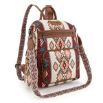 Wrangler Aztec Print Backpack/Crossbody -Brown