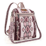 Wrangler Aztec Print Backpack/Crossbody - Pink