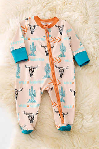 Wild & Wanted Zip Up Onesie