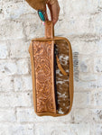 Cowhide | Tooled Leather Toiletry Makeup